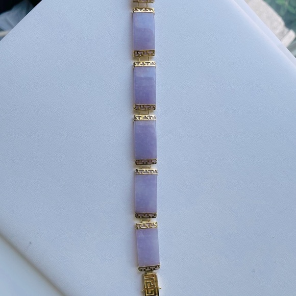 🔮Jade Bracelet 18K yellow gold - Picture 3 of 6